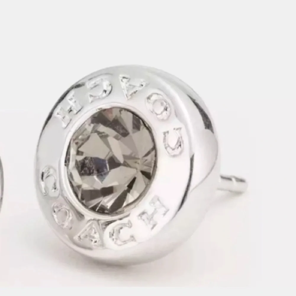 Coach Open Circle Stone Stud Earrings - Picture 2 of 3
